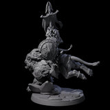 Storming Leonin Cavalry D Miniature for Dungeons and Dragons, Pathfinder or other TTRPGs
