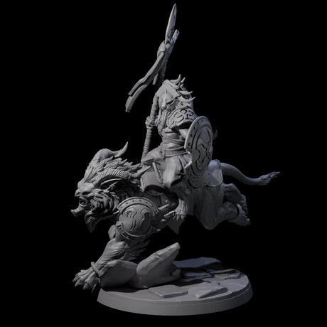 Storming Leonin Cavalry D Miniature for Dungeons and Dragons, Pathfinder or other TTRPGs