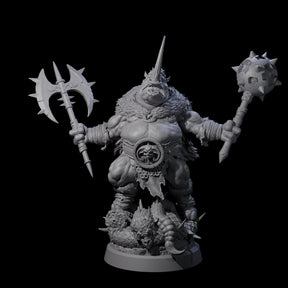 Storming Rhinofolk Warrior Miniature for Dungeons and Dragons, Pathfinder or other TTRPGs