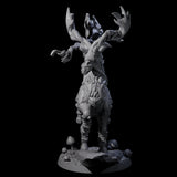 Storming Tiefling Druid Miniature for Dungeons and Dragons, Pathfinder or other TTRPGs