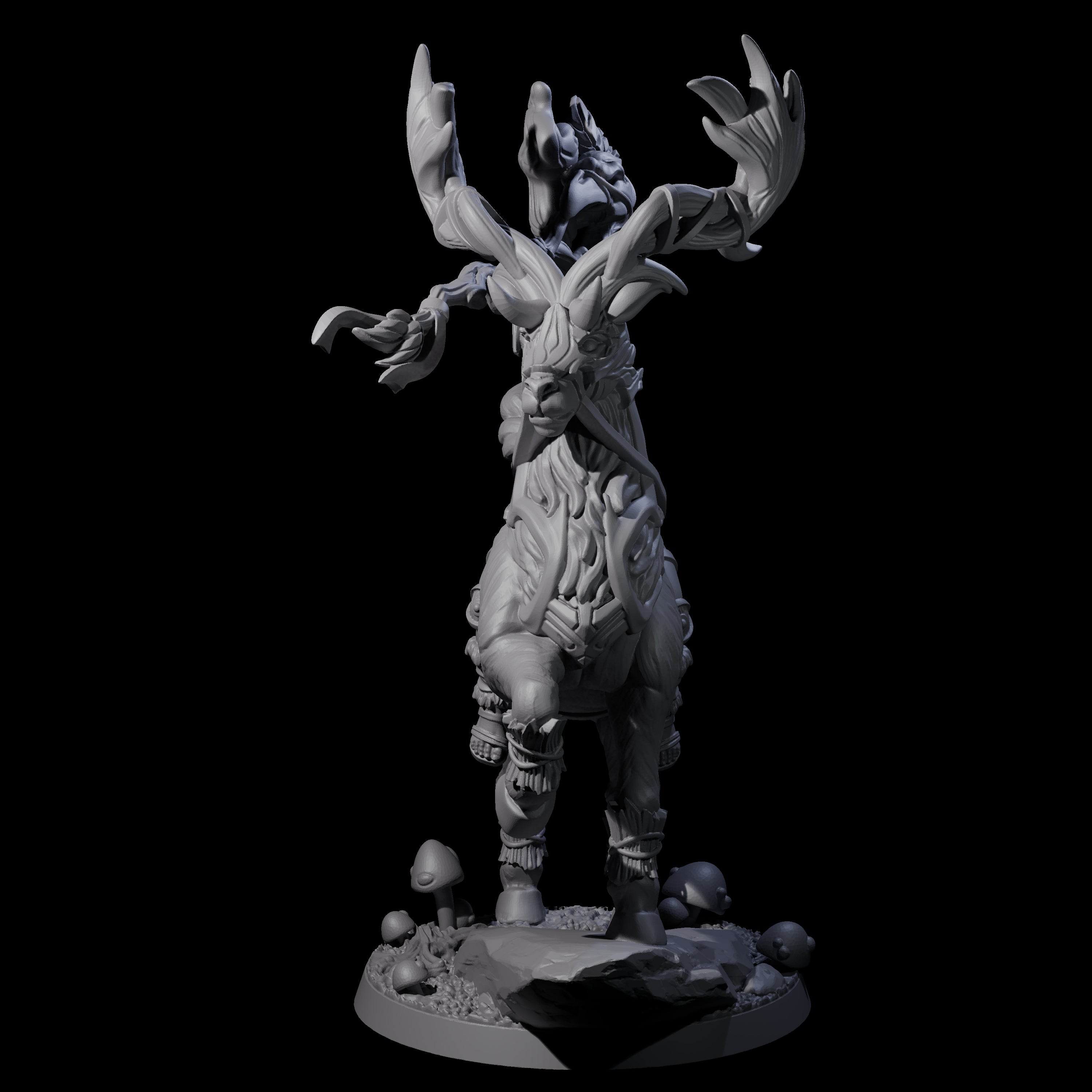 Storming Tiefling Druid Miniature for Dungeons and Dragons, Pathfinder or other TTRPGs
