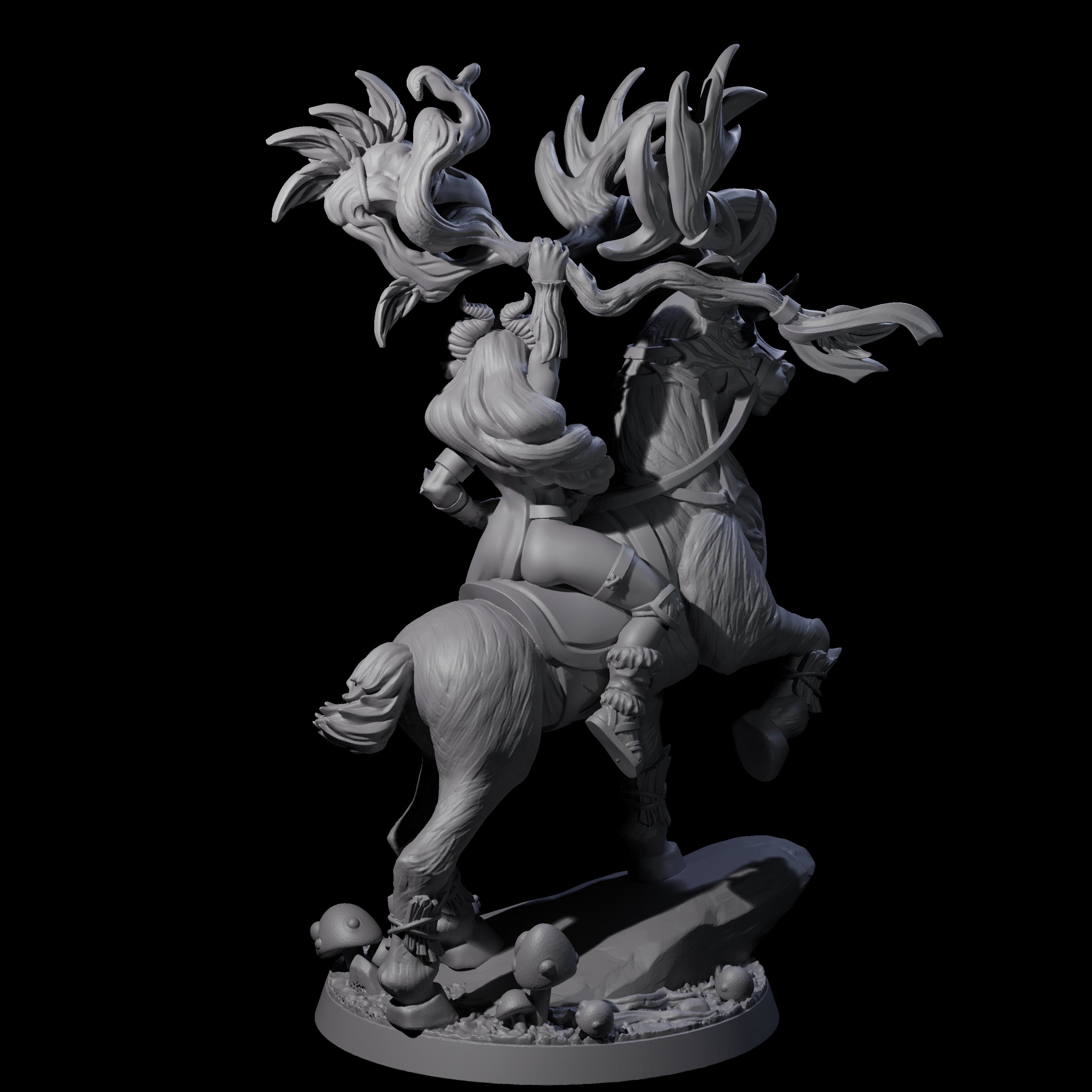 Storming Tiefling Druid Miniature for Dungeons and Dragons, Pathfinder or other TTRPGs