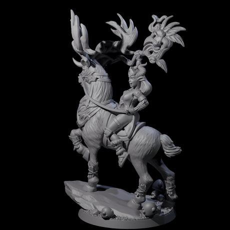 Storming Tiefling Druid Miniature for Dungeons and Dragons, Pathfinder or other TTRPGs