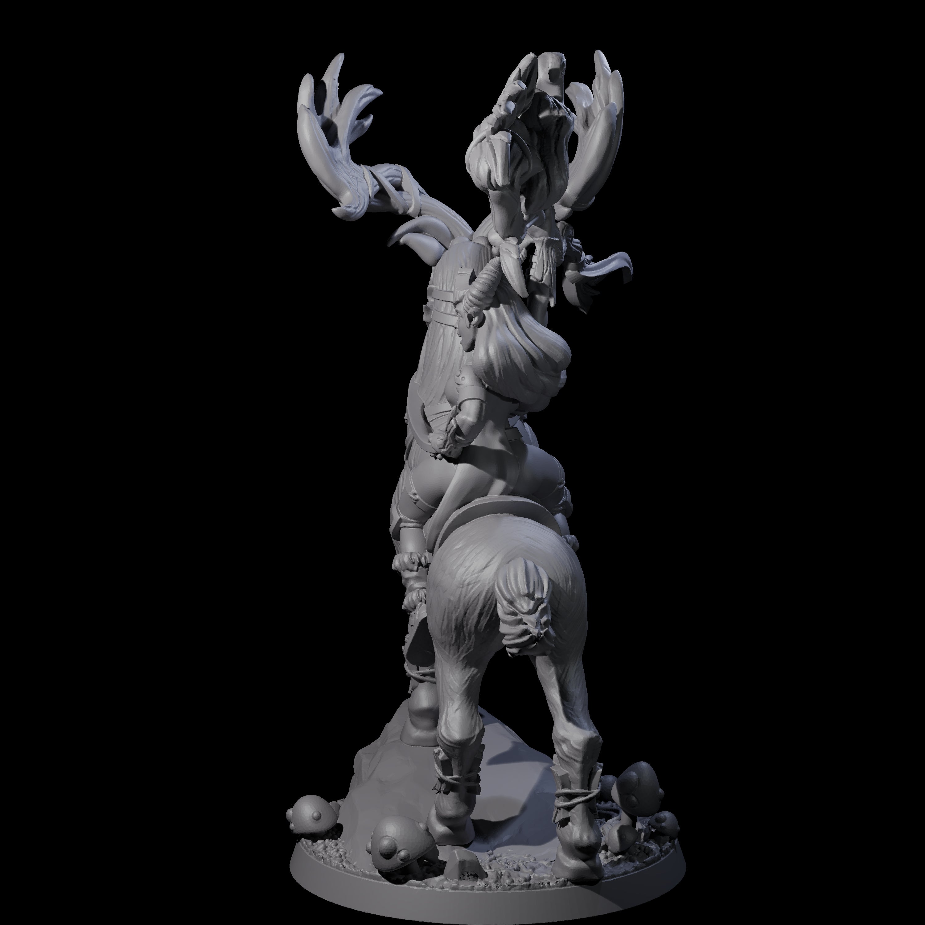 Storming Tiefling Druid Miniature for Dungeons and Dragons, Pathfinder or other TTRPGs