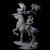 Storming Tiefling Druid Miniature for Dungeons and Dragons, Pathfinder or other TTRPGs
