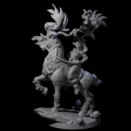 Storming Tiefling Druid Miniature for Dungeons and Dragons, Pathfinder or other TTRPGs