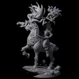 Storming Tiefling Druid Miniature for Dungeons and Dragons, Pathfinder or other TTRPGs