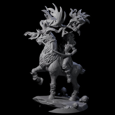 Storming Tiefling Druid Miniature for Dungeons and Dragons, Pathfinder or other TTRPGs