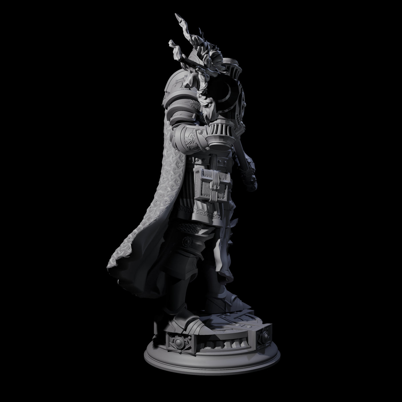 Stormswept Elf Paladin Miniature for Dungeons and Dragons, Pathfinder or other TTRPGs