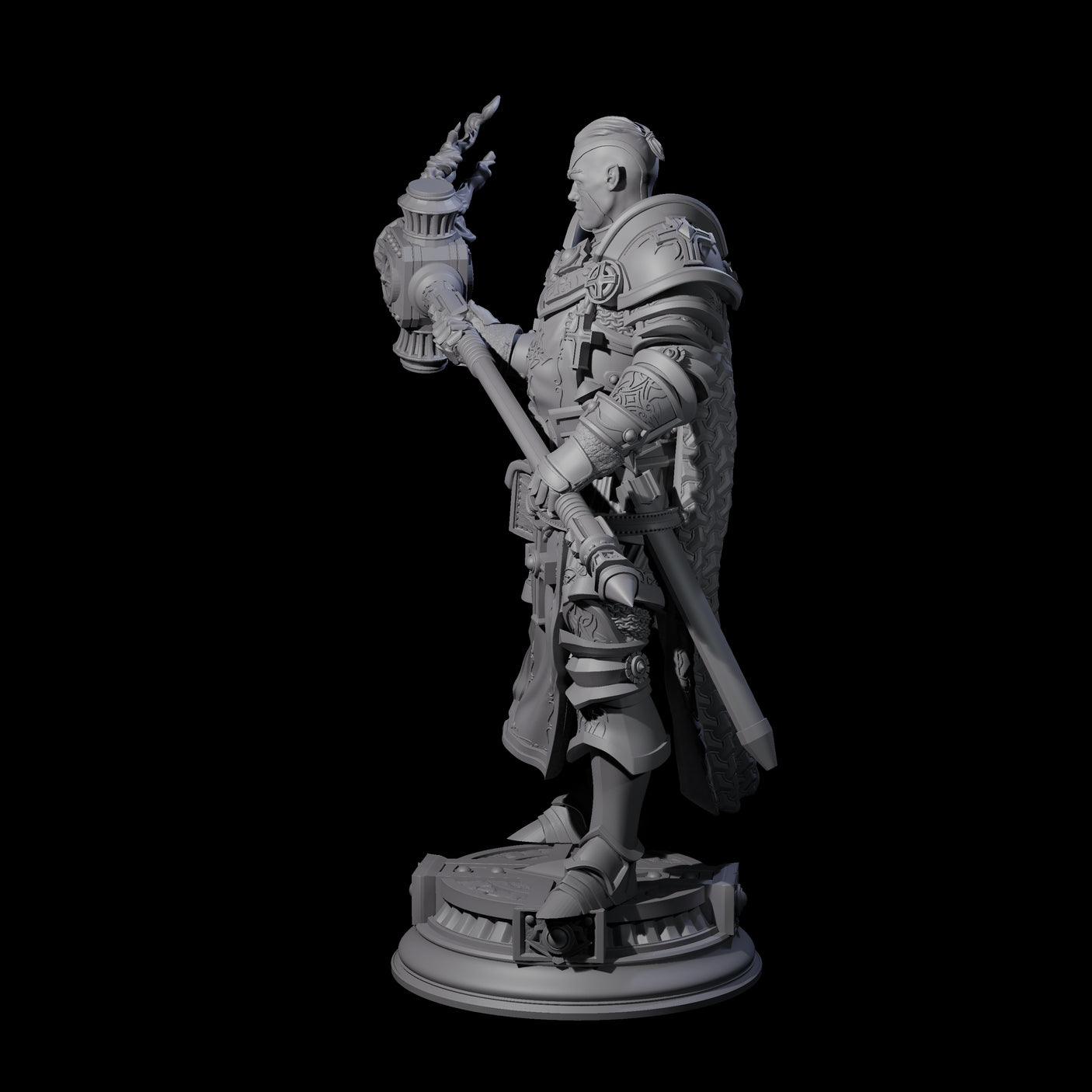 Stormswept Elf Paladin Miniature for Dungeons and Dragons, Pathfinder or other TTRPGs