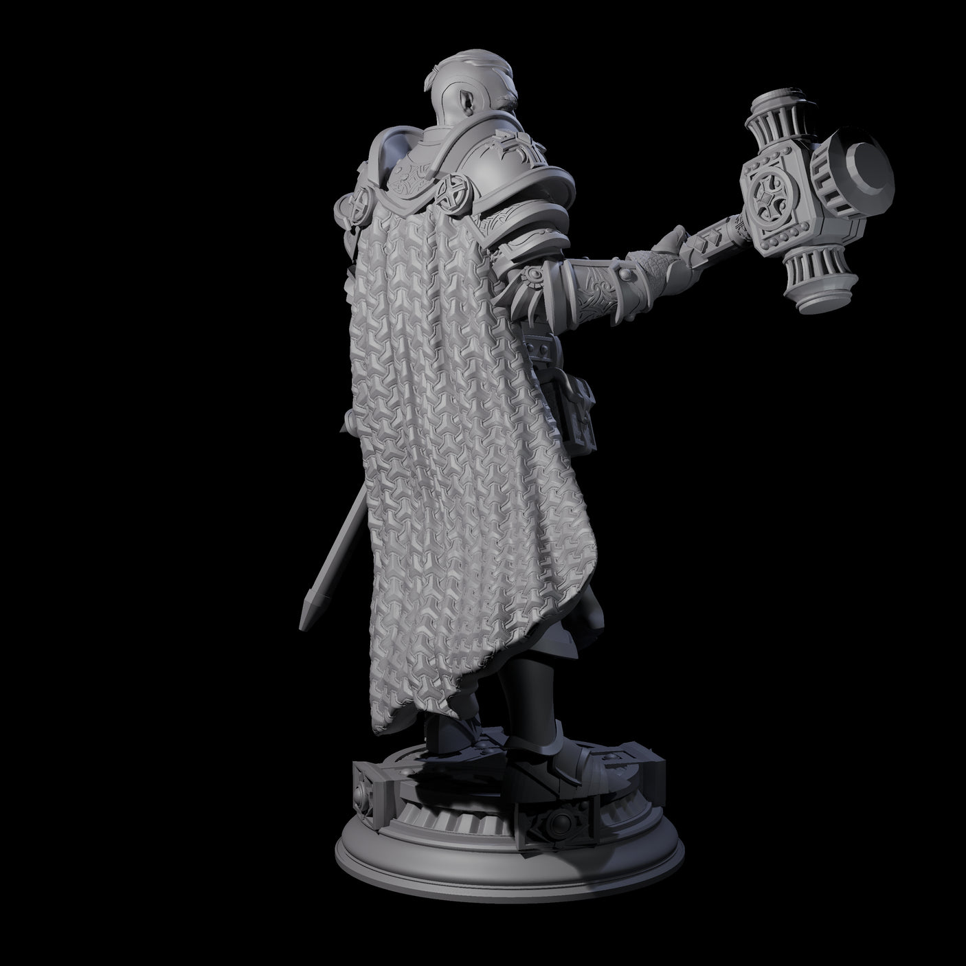 Stormswept Elf Paladin Miniature for Dungeons and Dragons, Pathfinder or other TTRPGs