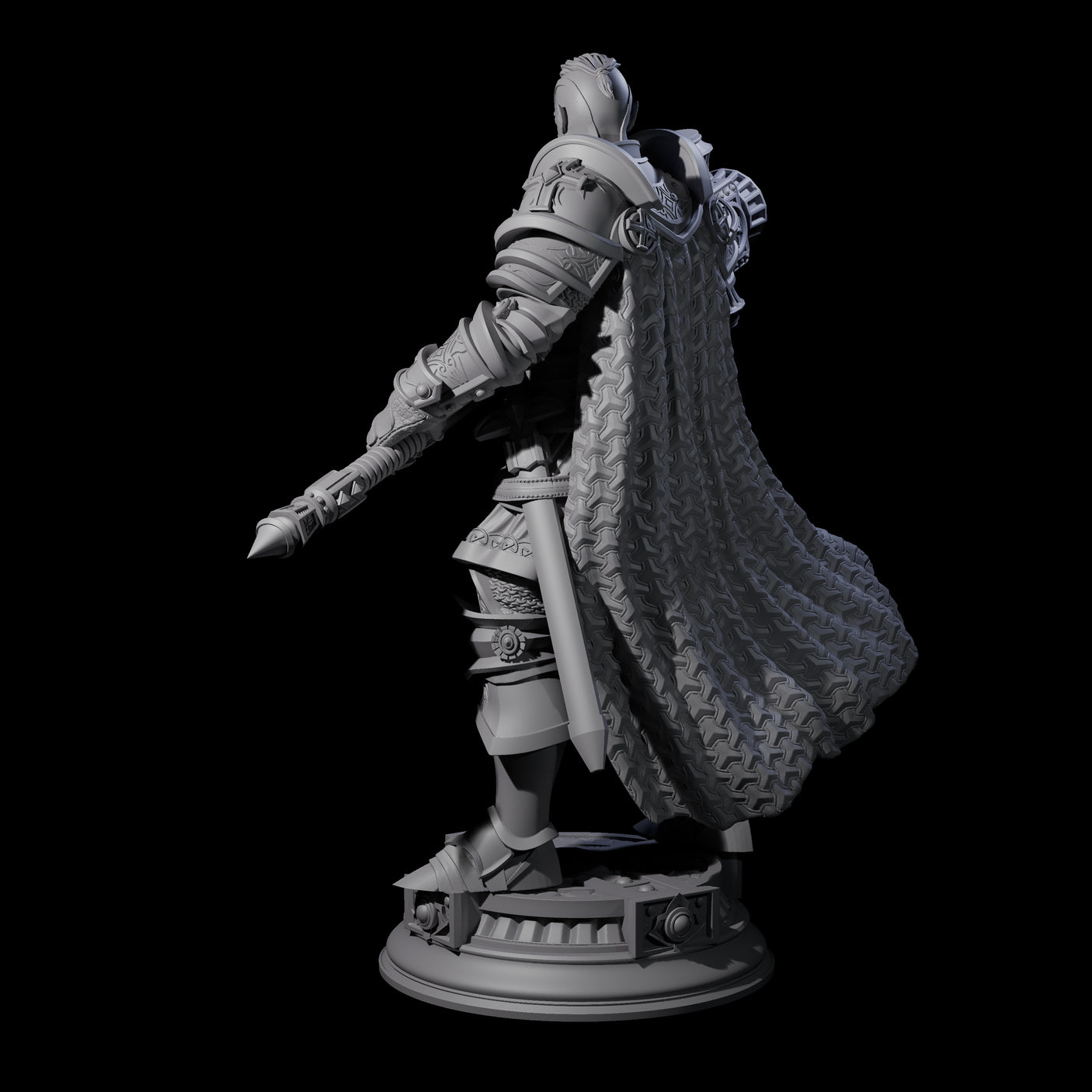 Stormswept Elf Paladin Miniature for Dungeons and Dragons, Pathfinder or other TTRPGs
