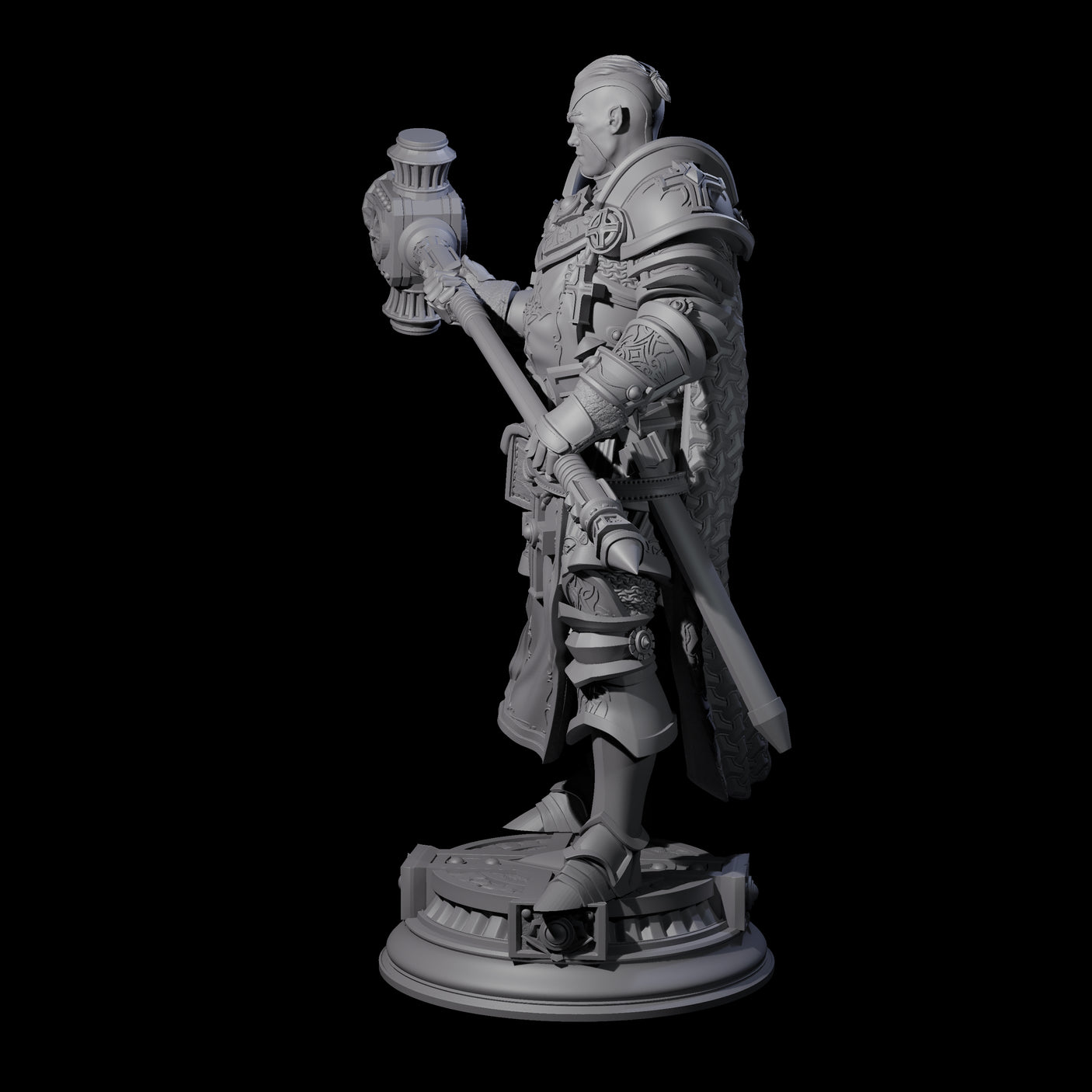 Stormswept Elf Paladin Miniature for Dungeons and Dragons, Pathfinder or other TTRPGs