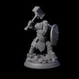 Stout Fighter Miniature for Dungeons and Dragons, Pathfinder or other TTRPGs