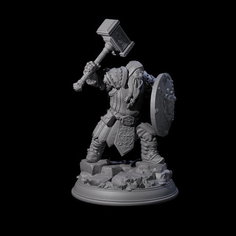 Stout Fighter Miniature for Dungeons and Dragons, Pathfinder or other TTRPGs