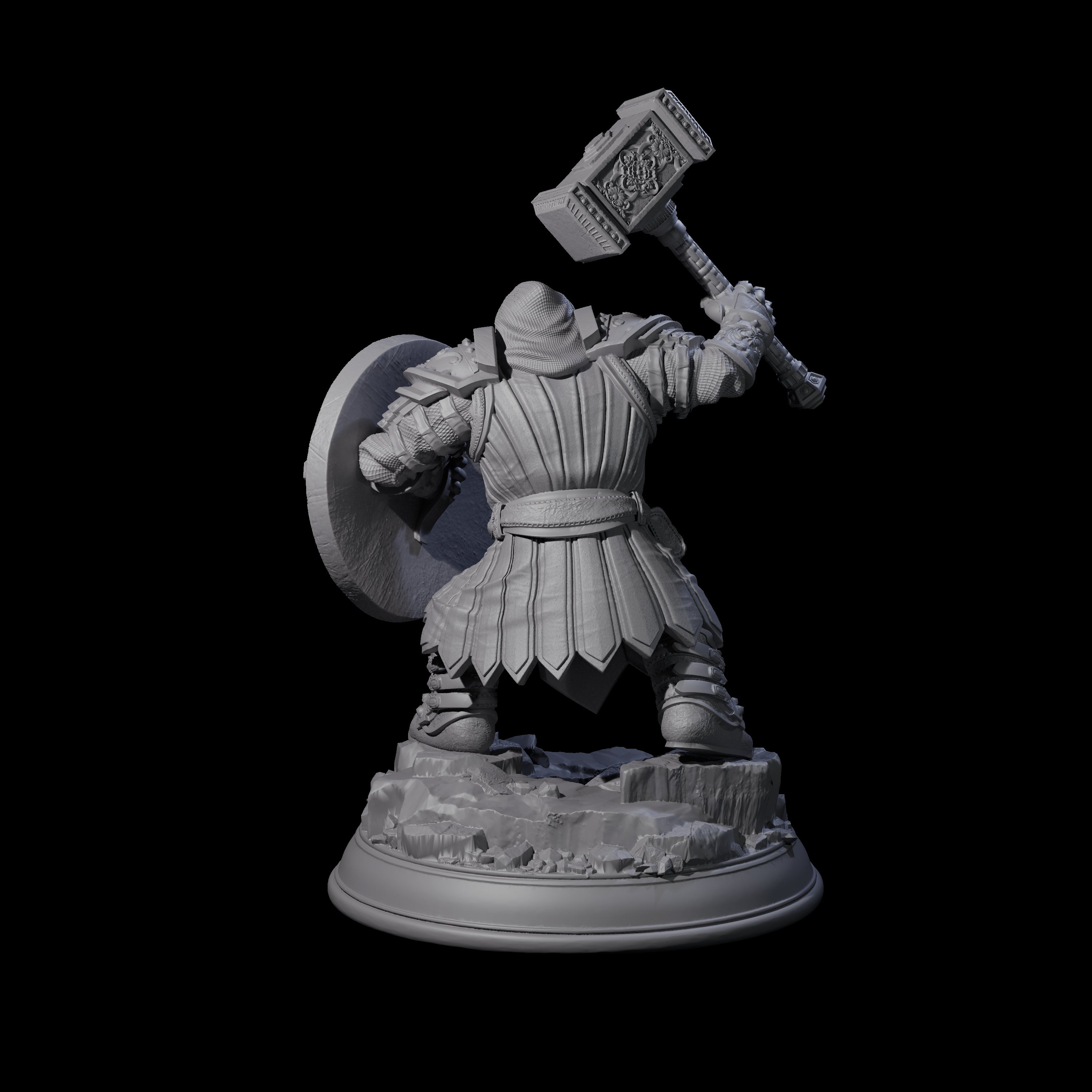 Stout Fighter Miniature for Dungeons and Dragons, Pathfinder or other TTRPGs