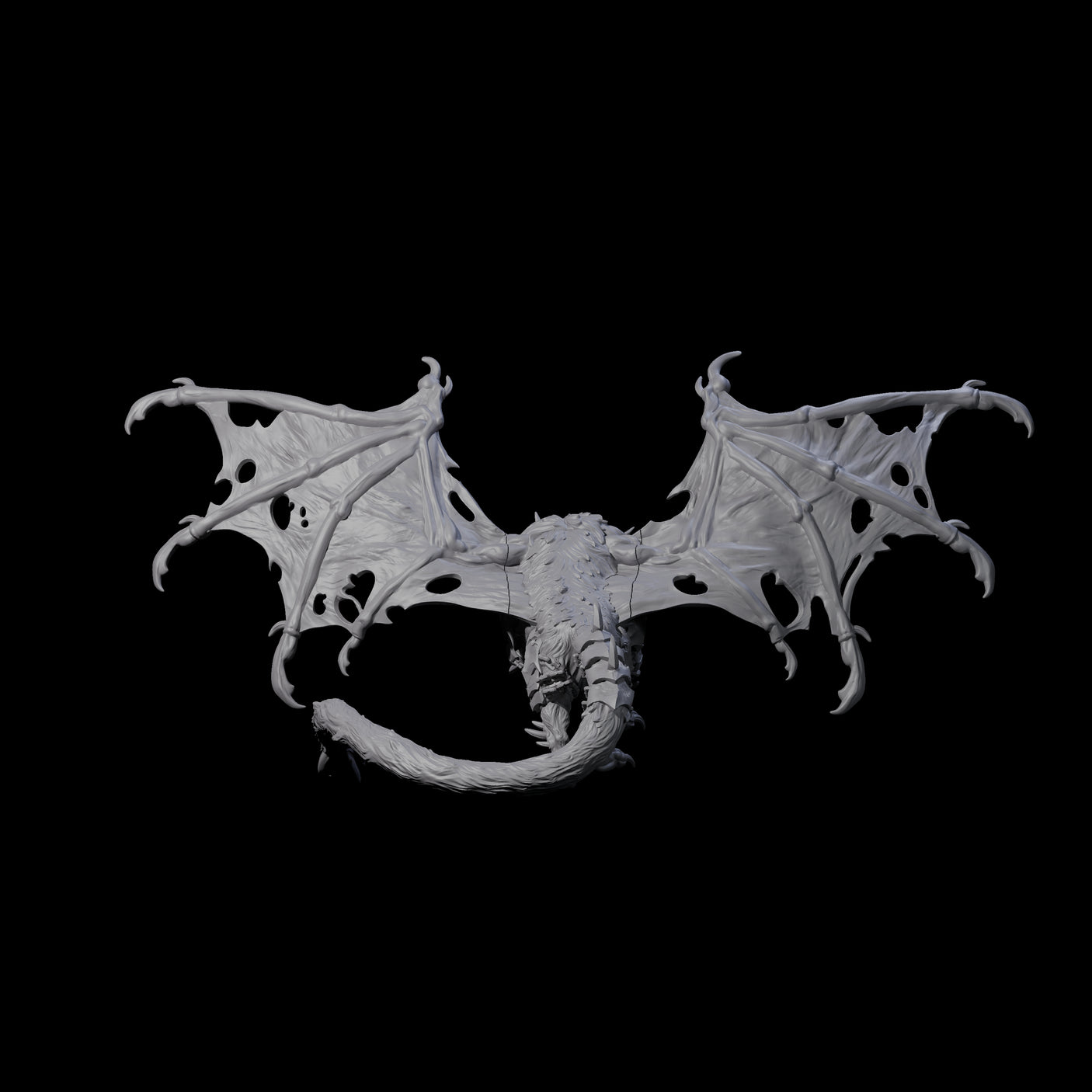 Stretching Dark Manticore A Miniature for Dungeons and Dragons, Pathfinder or other TTRPGs