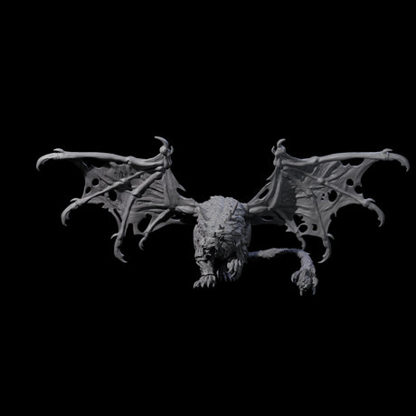 Stretching Dark Manticore A Miniature for Dungeons and Dragons, Pathfinder or other TTRPGs