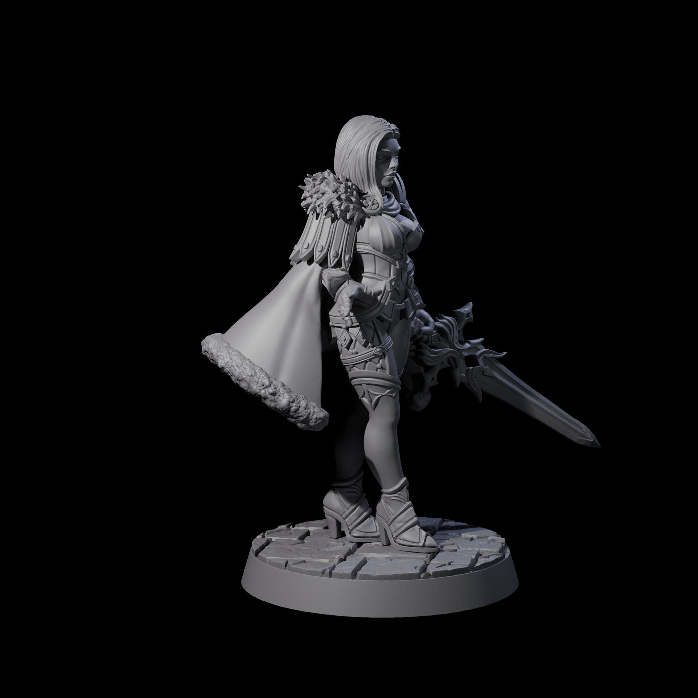 Striding Blade Warrior Miniature for Dungeons and Dragons, Pathfinder or other TTRPGs