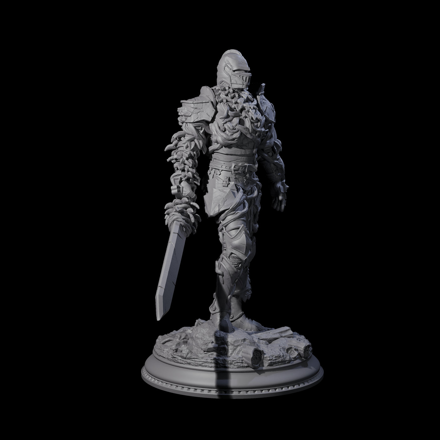 Striding Fae Knight A Miniature for Dungeons and Dragons, Pathfinder or other TTRPGs