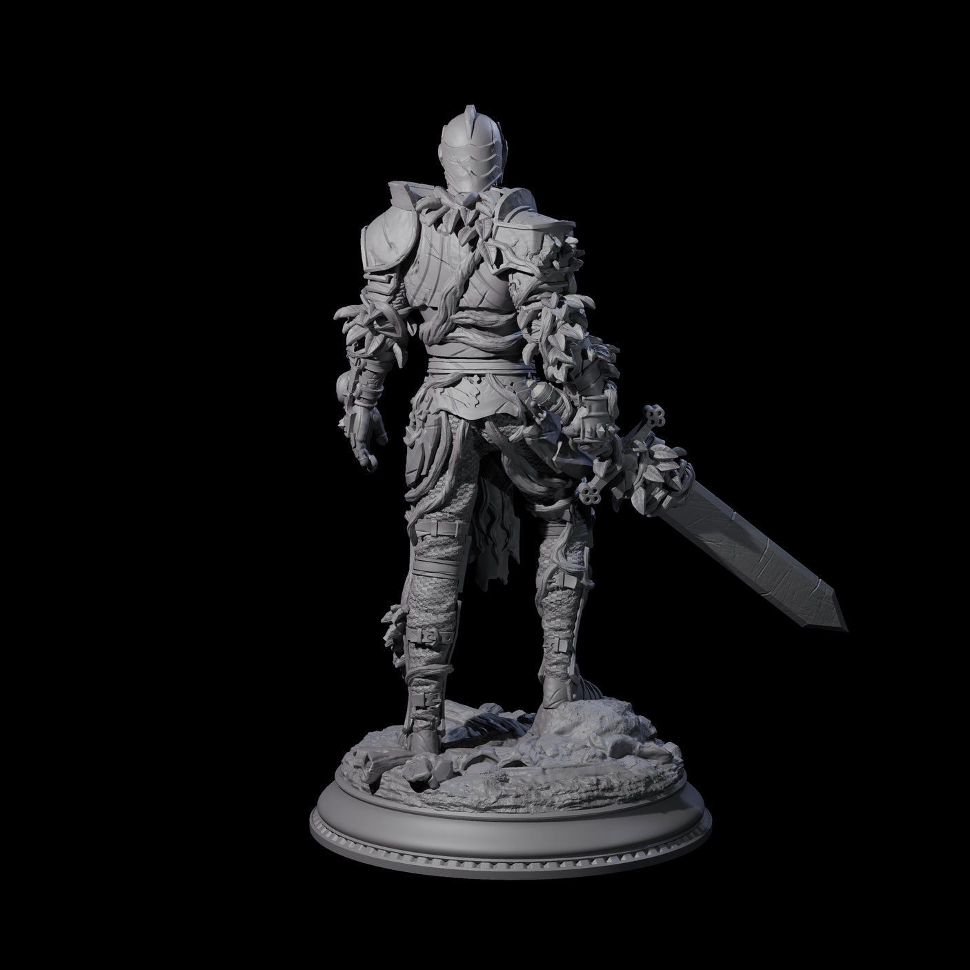Striding Fae Knight A Miniature for Dungeons and Dragons, Pathfinder or other TTRPGs