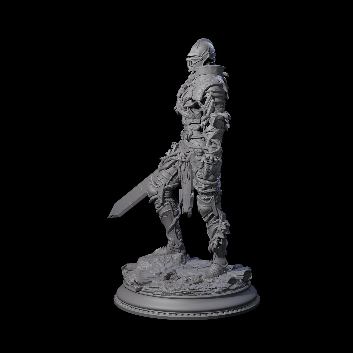Striding Fae Knight A Miniature for Dungeons and Dragons, Pathfinder or other TTRPGs