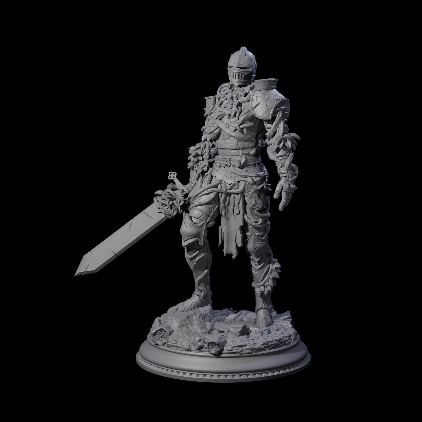 Striding Fae Knight A Miniature for Dungeons and Dragons, Pathfinder or other TTRPGs