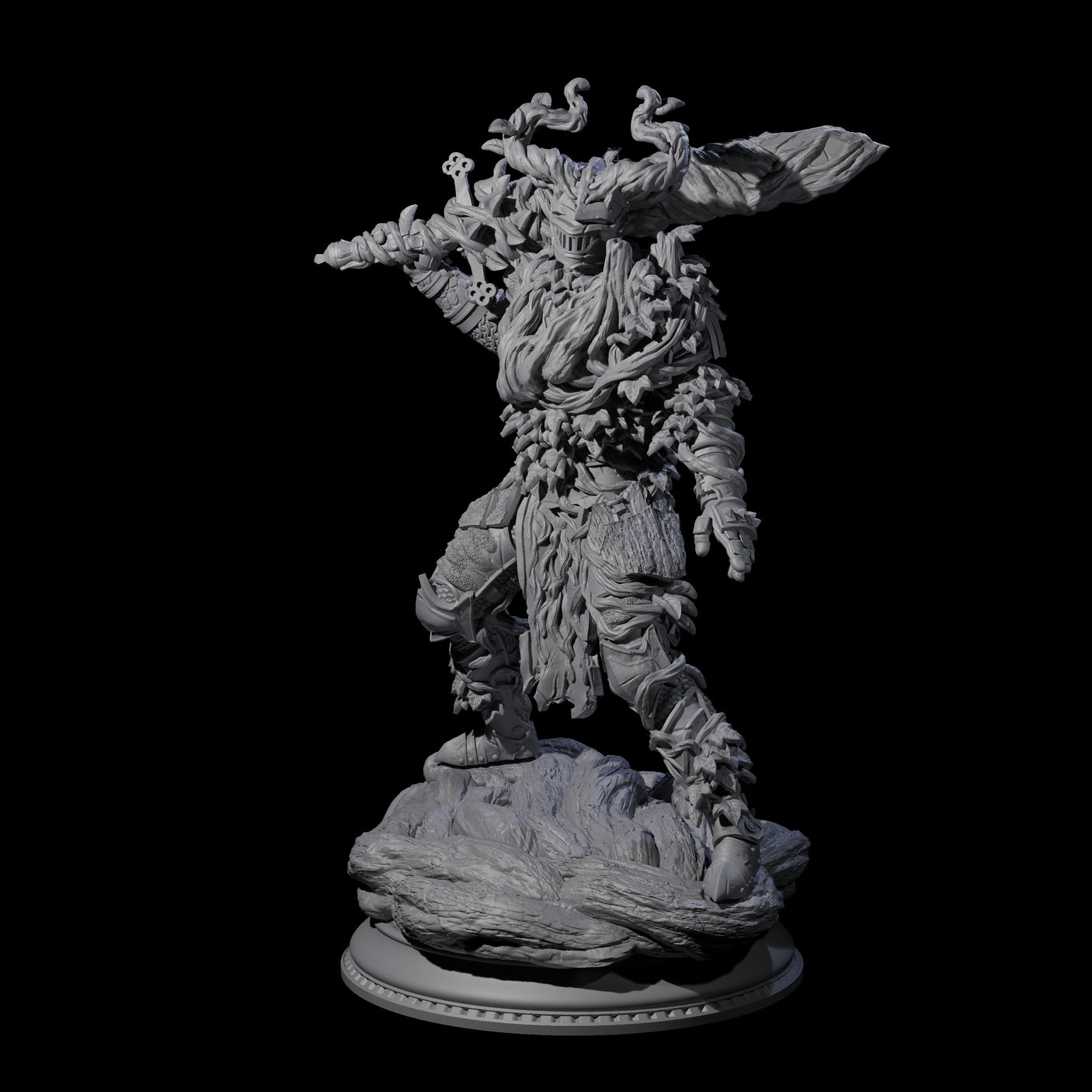 Striding Fae Knight C Miniature for Dungeons and Dragons, Pathfinder or other TTRPGs