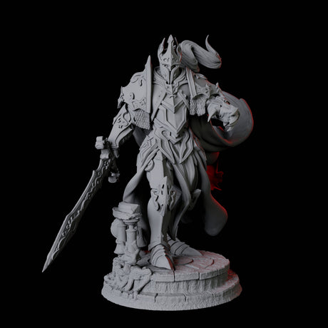 Striding Heavily Armoured Paladin Miniature for Dungeons and Dragons, Pathfinder or other TTRPGs