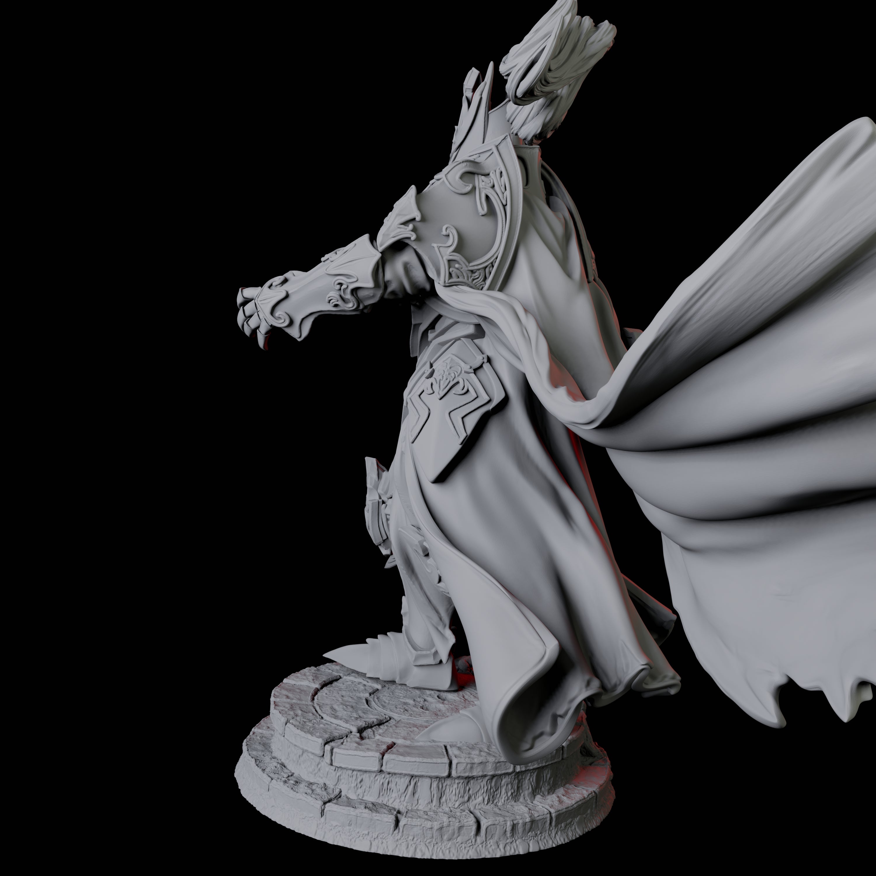 Striding Heavily Armoured Paladin Miniature for Dungeons and Dragons, Pathfinder or other TTRPGs