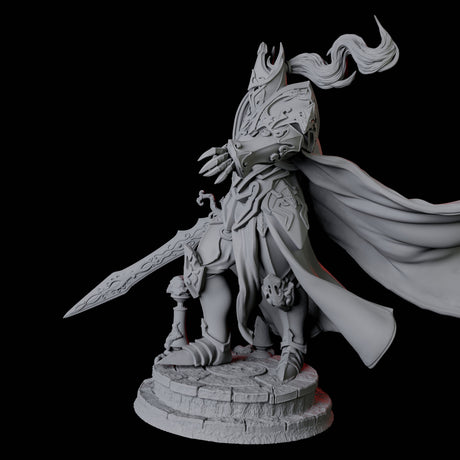 Striding Heavily Armoured Paladin Miniature for Dungeons and Dragons, Pathfinder or other TTRPGs