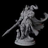 Striding Heavily Armoured Paladin Miniature for Dungeons and Dragons, Pathfinder or other TTRPGs