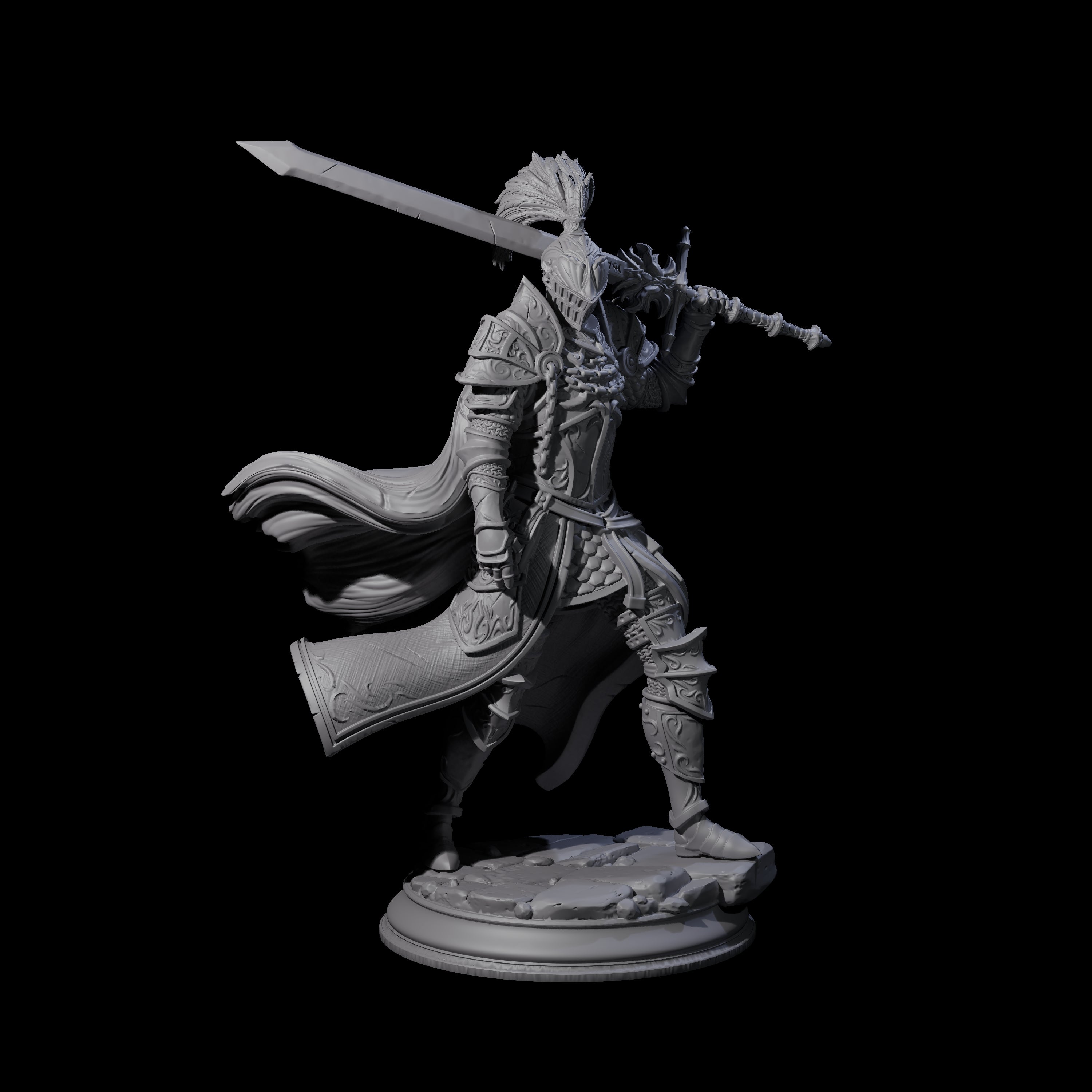 Striding Knight Miniature for Dungeons and Dragons, Pathfinder or other TTRPGs