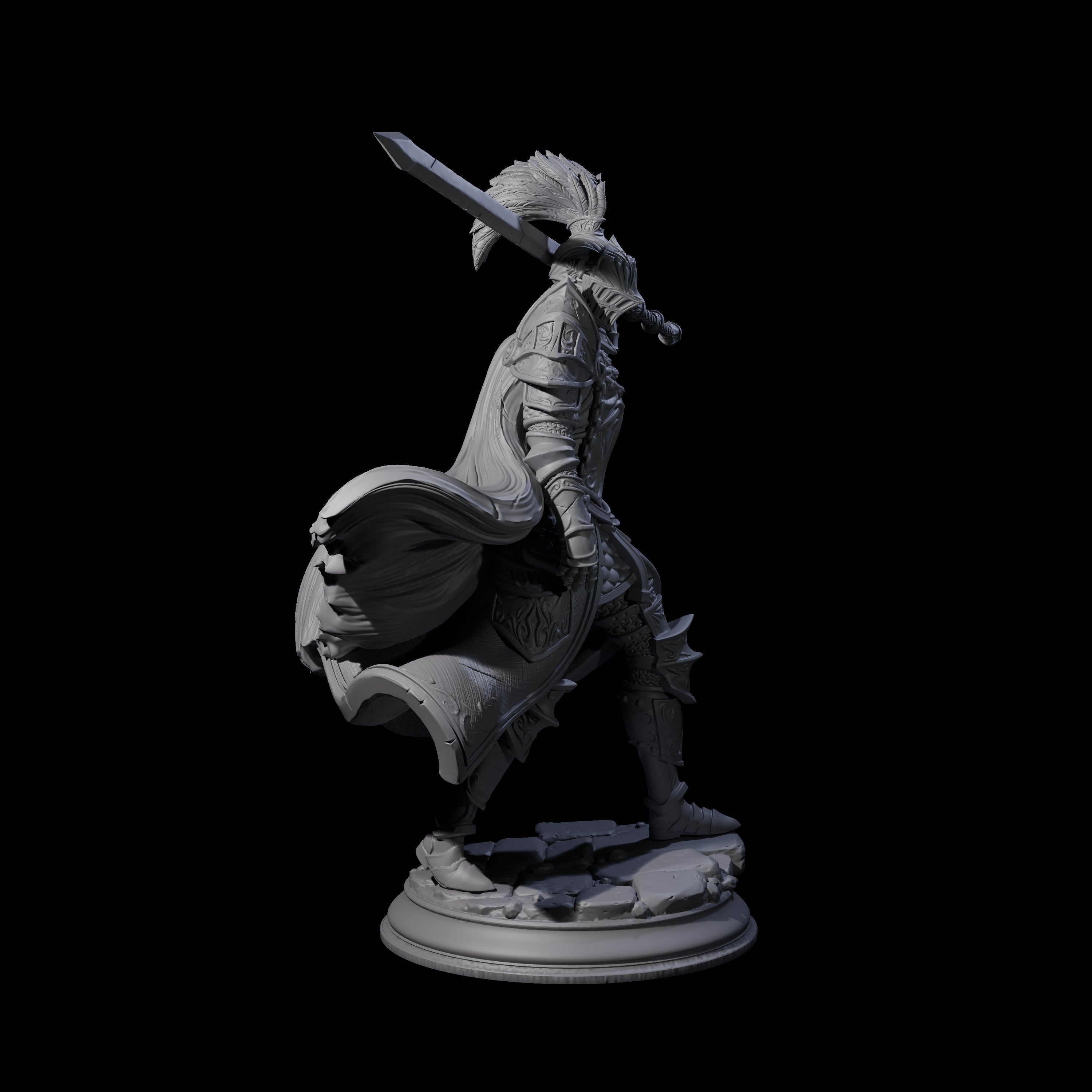Striding Knight Miniature for Dungeons and Dragons, Pathfinder or other TTRPGs