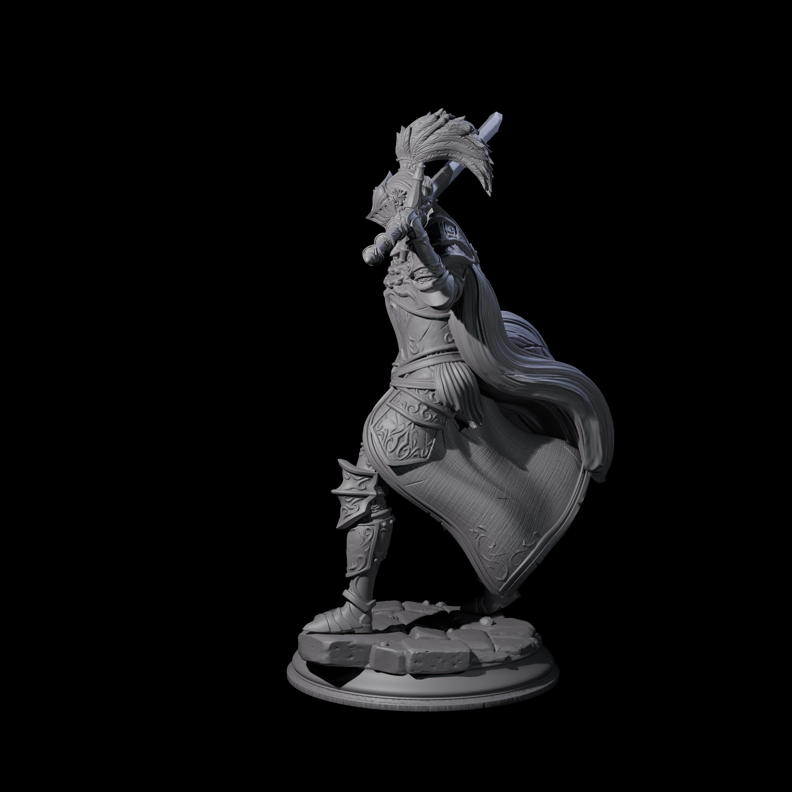 Striding Knight Miniature for Dungeons and Dragons, Pathfinder or other TTRPGs