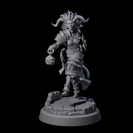 Striding Tiefling Adventurer Miniature for Dungeons and Dragons, Pathfinder or other TTRPGs
