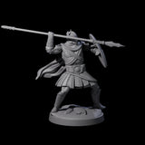 Striking Armoured Spearman Miniature for Dungeons and Dragons, Pathfinder or other TTRPGs