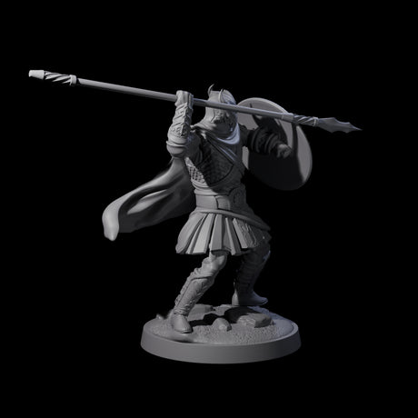 Striking Armoured Spearman Miniature for Dungeons and Dragons, Pathfinder or other TTRPGs