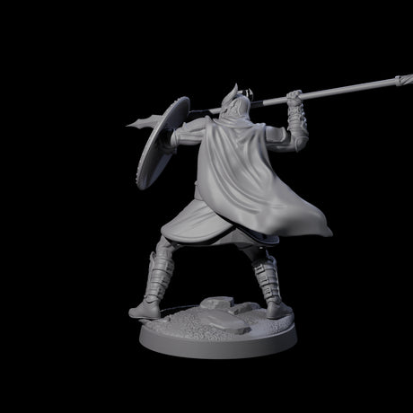 Striking Armoured Spearman Miniature for Dungeons and Dragons, Pathfinder or other TTRPGs