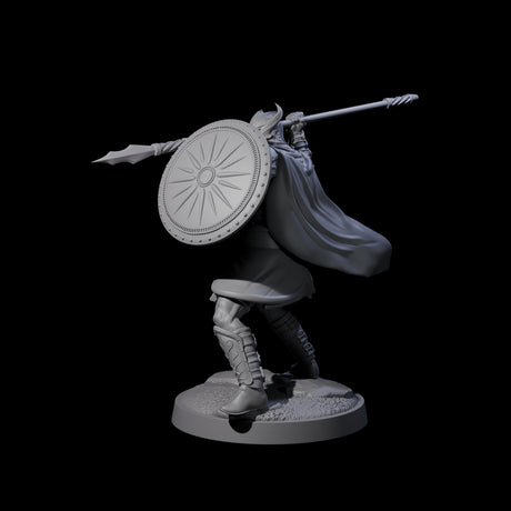 Striking Armoured Spearman Miniature for Dungeons and Dragons, Pathfinder or other TTRPGs