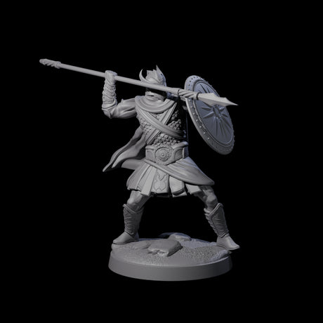 Striking Armoured Spearman Miniature for Dungeons and Dragons, Pathfinder or other TTRPGs