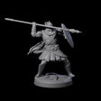 Striking Armoured Spearman Miniature for Dungeons and Dragons, Pathfinder or other TTRPGs