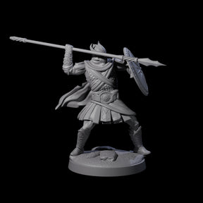 Striking Armoured Spearman Miniature for Dungeons and Dragons, Pathfinder or other TTRPGs