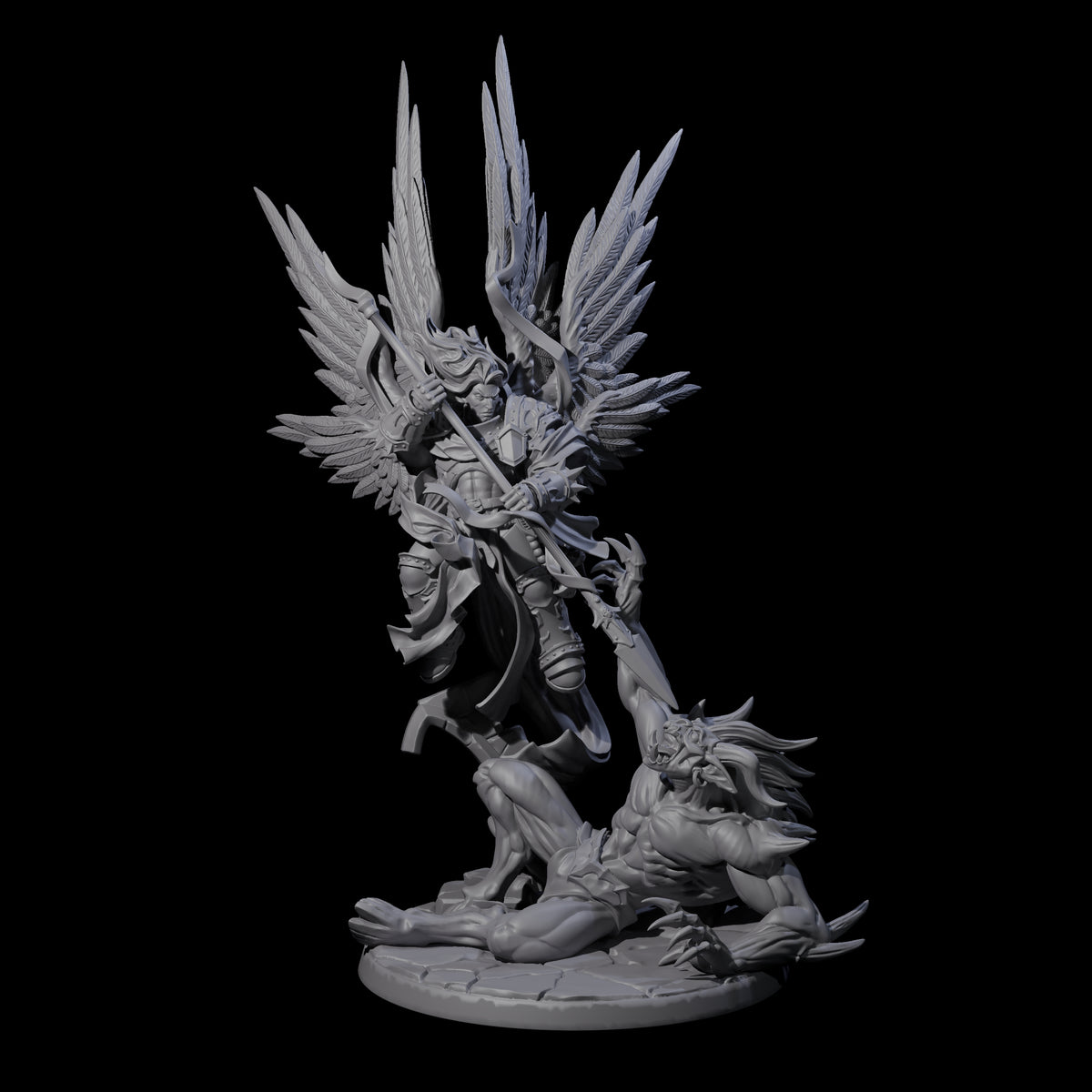 Striking Celestial Solar Miniature for Dungeons and Dragons, Pathfinder or other TTRPGs