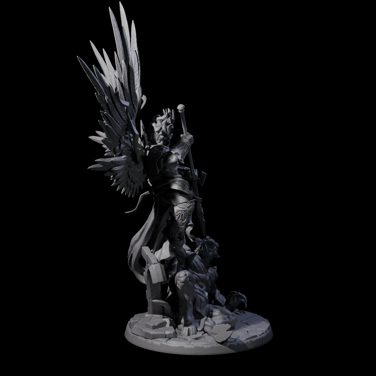 Striking Celestial Solar Miniature for Dungeons and Dragons, Pathfinder or other TTRPGs