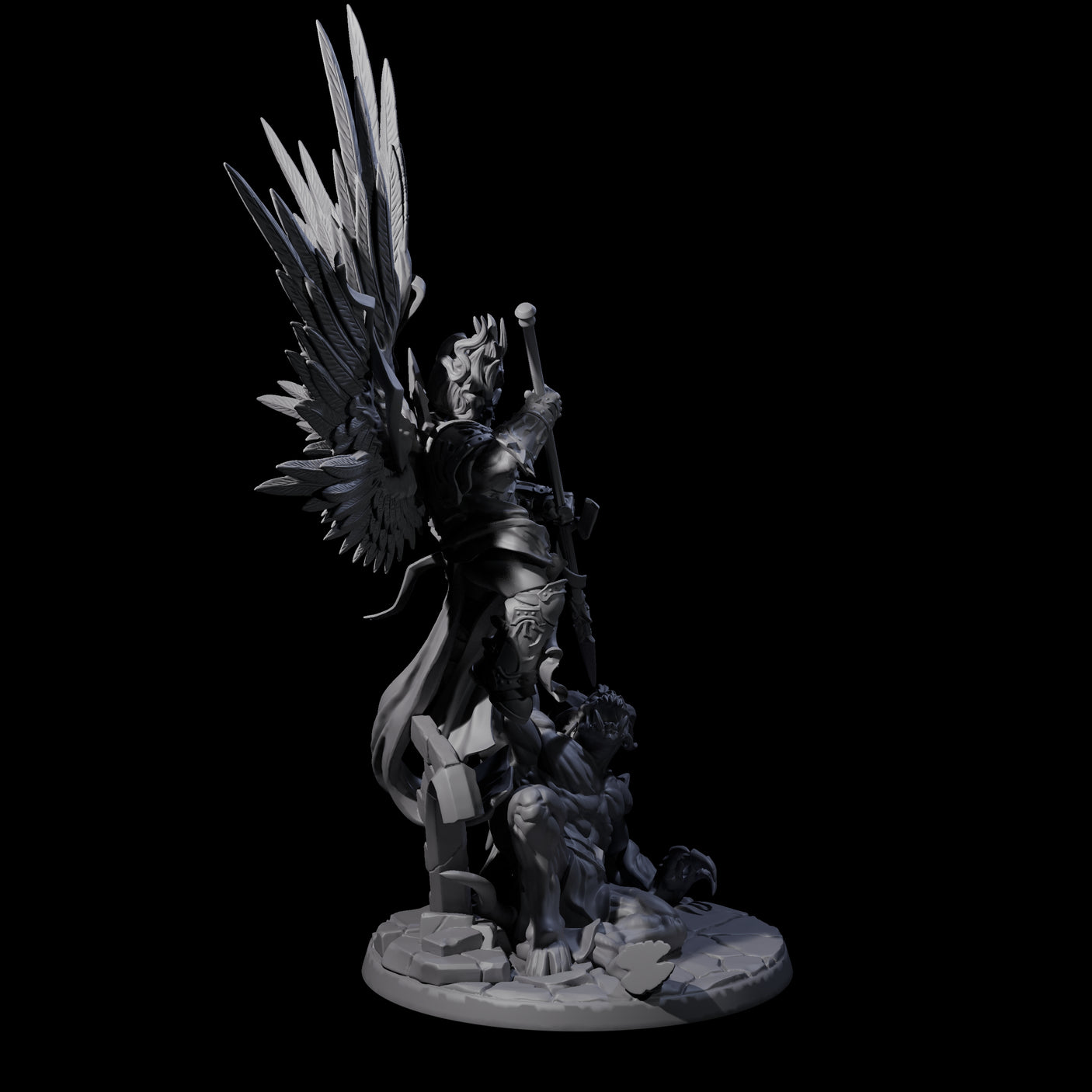 Striking Celestial Solar Miniature for Dungeons and Dragons, Pathfinder or other TTRPGs