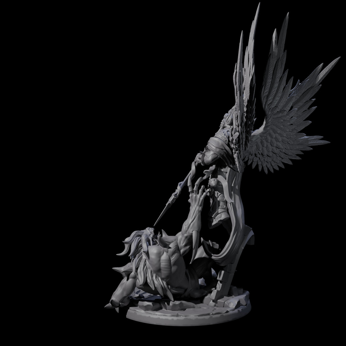 Striking Celestial Solar Miniature for Dungeons and Dragons, Pathfinder or other TTRPGs