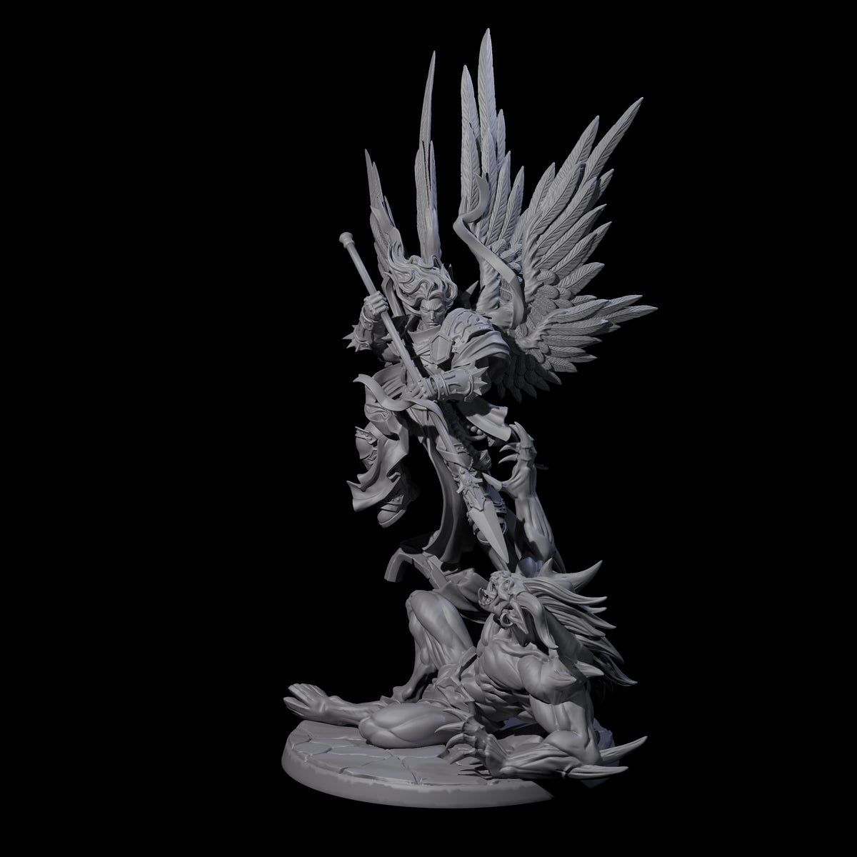 Striking Celestial Solar Miniature for Dungeons and Dragons, Pathfinder or other TTRPGs