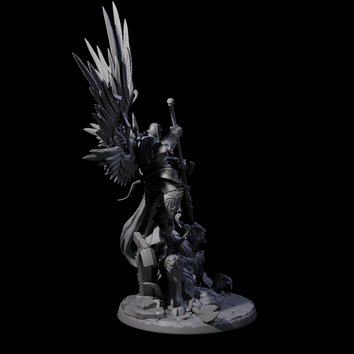 Striking Celestial Solar Miniature for Dungeons and Dragons, Pathfinder or other TTRPGs