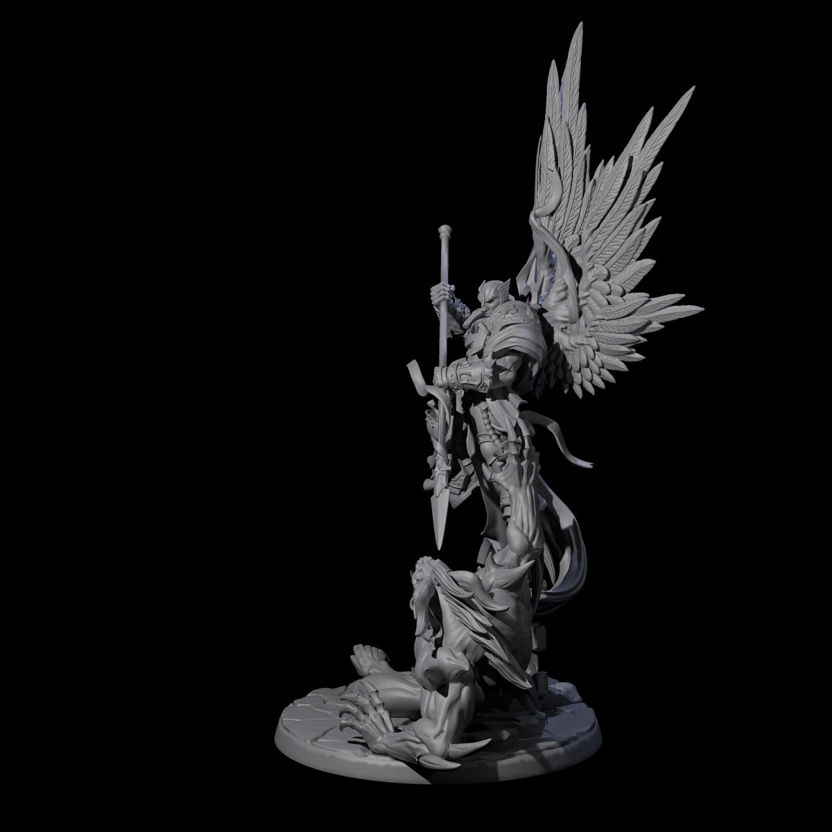 Striking Celestial Solar Miniature for Dungeons and Dragons, Pathfinder or other TTRPGs